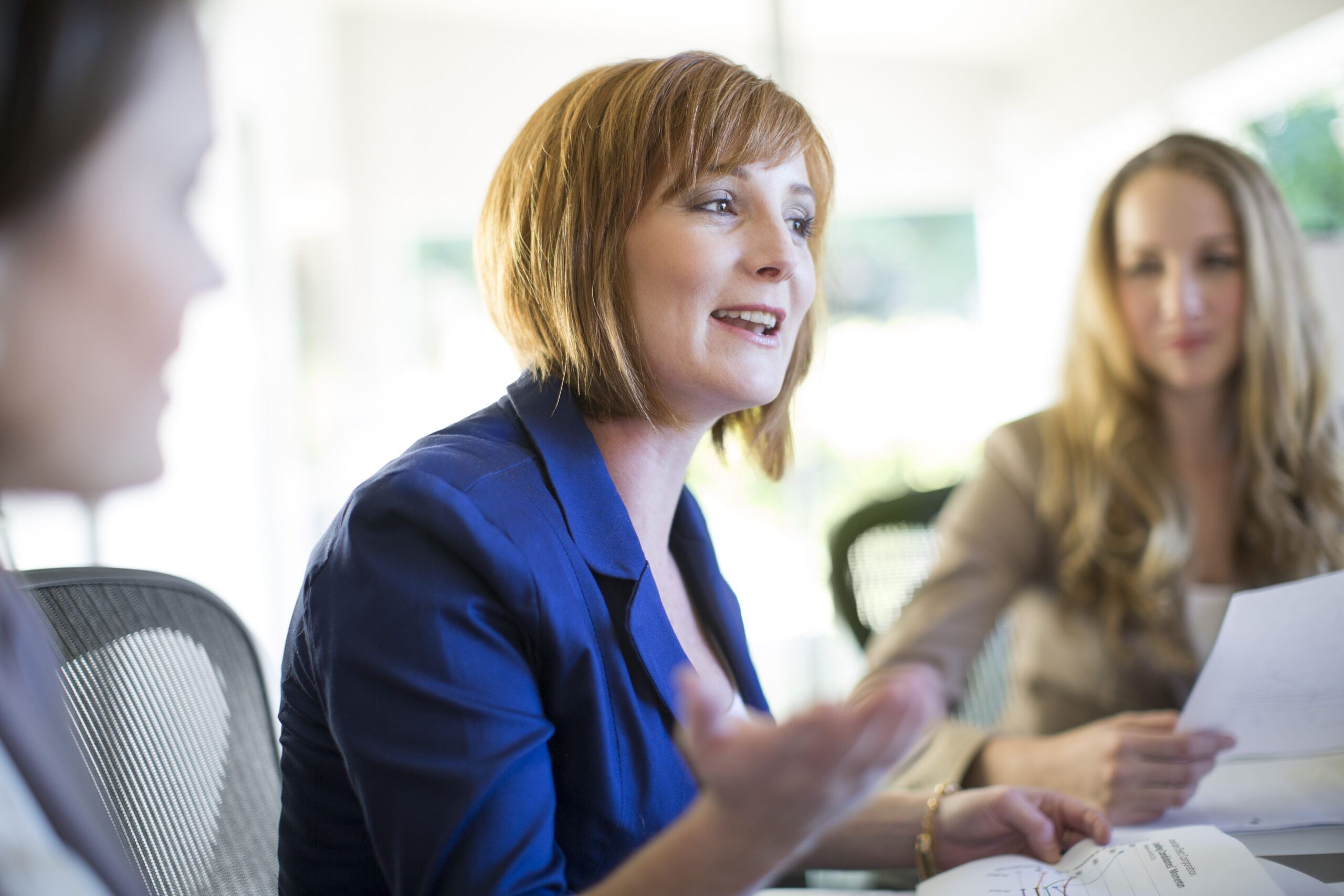 woman in a business meeting